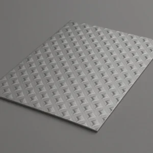 Chapa estampada de acero con relieve para aplicaciones industriales y arquitectónicas.