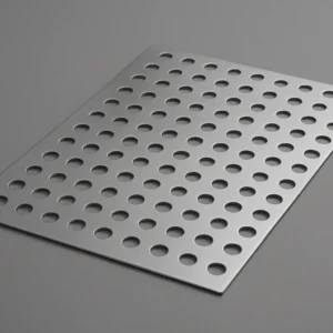 Chapa perforada de acero utilizada para ventilación, filtrado y diseño arquitectónico.