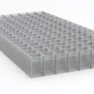 Mallazo de acero galvanizado utilizado como refuerzo estructural en construcciones de hormigón.
